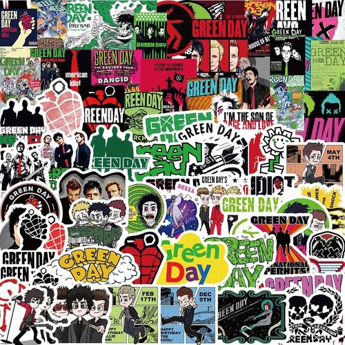 100pcs green day rock - green, band