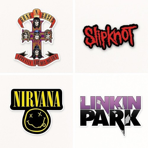 Rock band decals stickers - rock,