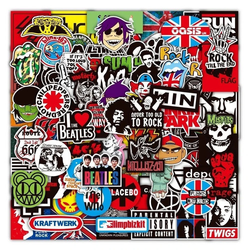 100pcs rock band stickers lot - band,