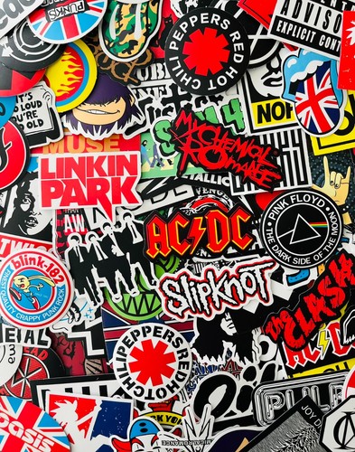 Rock band stickers 100pcs - rock,