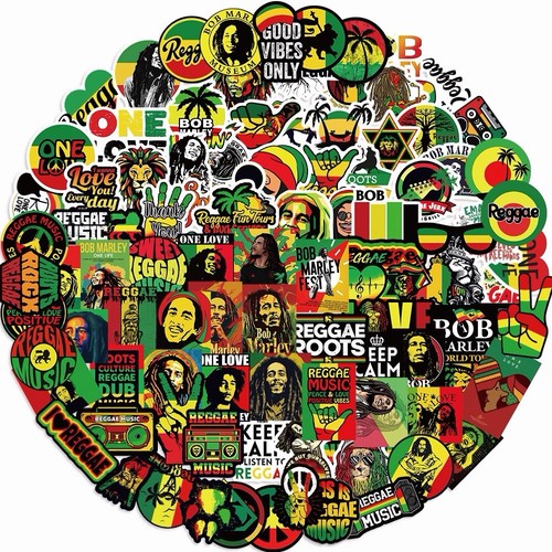 100 bob marley reggae - bob, stickers