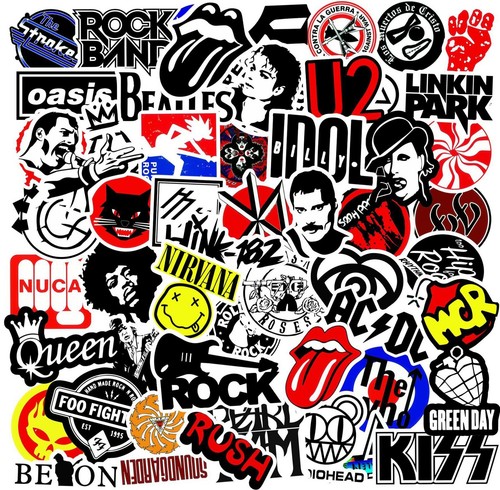 100 rock stickers - 100,