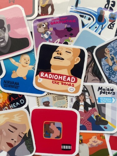 Custom album cover stickers - album,