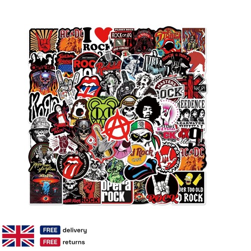 Rock music sticker - rock, 100pcs