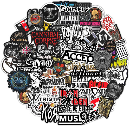 100 pcs heavy metal band - 100,