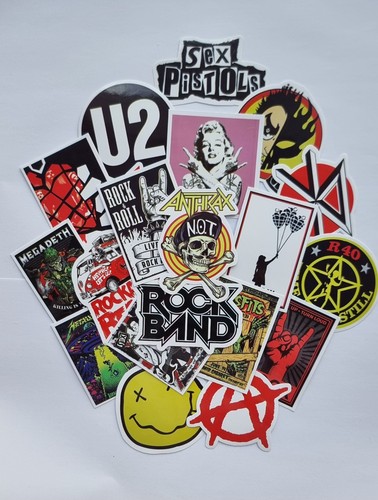 Rock music stickers - x, metal