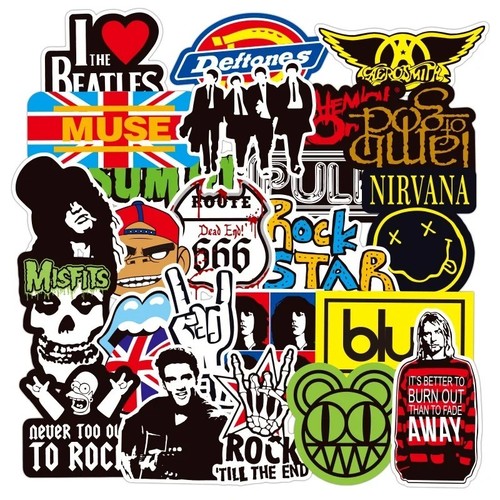 100 rock stickers lot heavy - 100,
