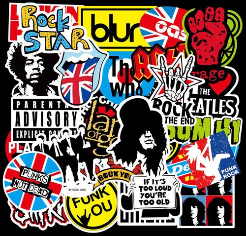 100 rock stickers heavy - uk,