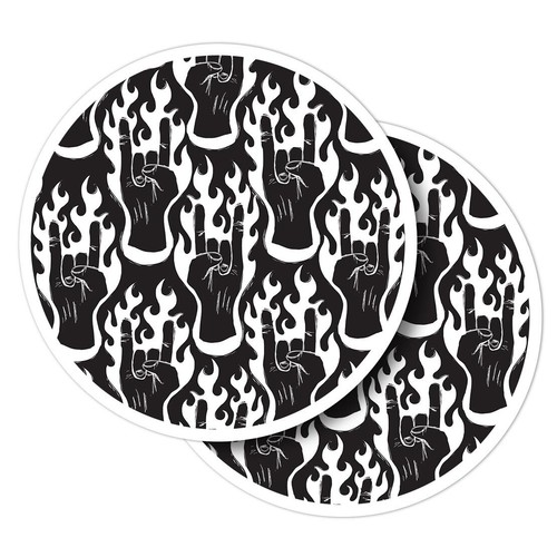 Vinyl stickers black rock - 2x,