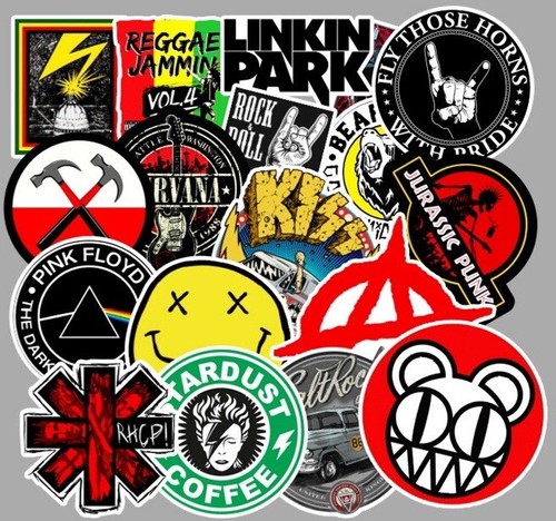 100 rock stickers - 100, punk