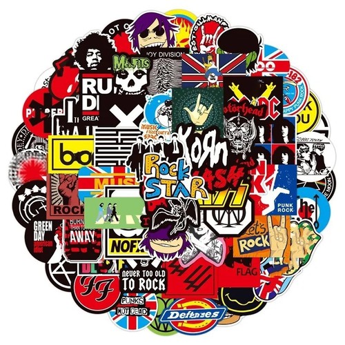100 rock stickers lot - 100,
