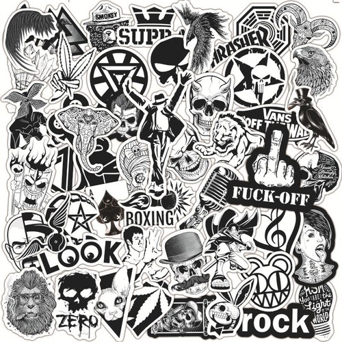 Black and white rock - and,