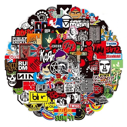 100 rock stickers lot heavy - 100,