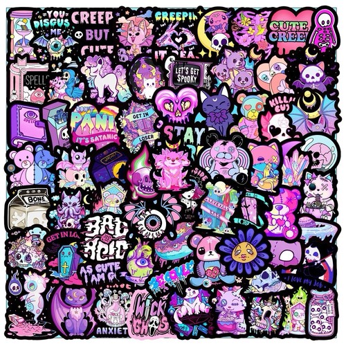100 black purple gothic - black,