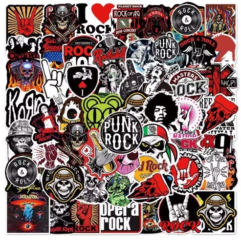 104pc rock stickers lot - 104pc,