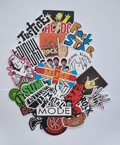Rock music stickers - 20, metal