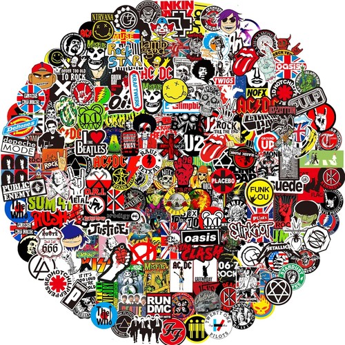Rock and roll music stickers - roll,