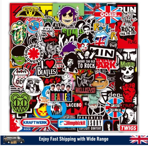 100pcs rock band - stickers, lot