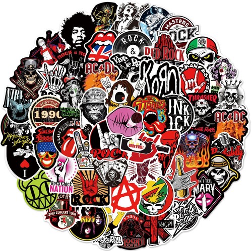 104pc rock stickers lot heavy - stickers,